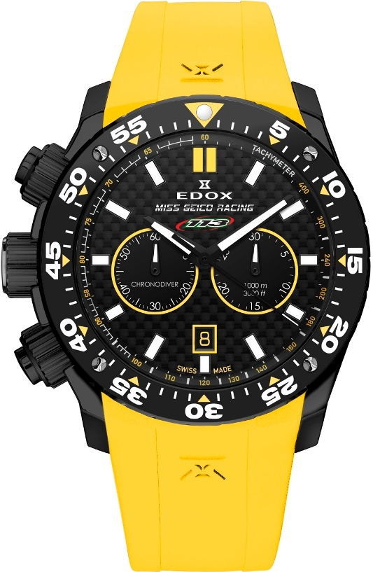 Edox Mens 10304 37NJ NJ Miss Geico Racing Limited Edition Chronograph Watch